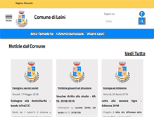 Tablet Screenshot of comune.leini.to.it